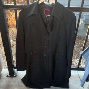 Giacca Black Trench Coat Classic Formal Style